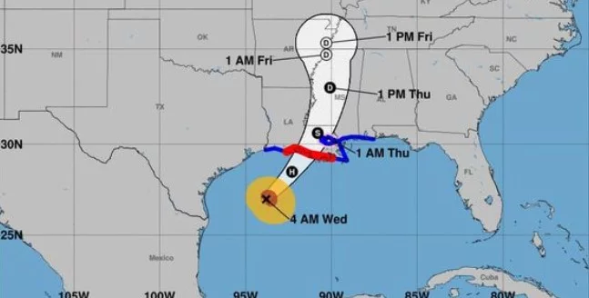 Isolated Flooding and Tornado Risk in East Alabama, West Georgia as Hurricane Francine Approaches