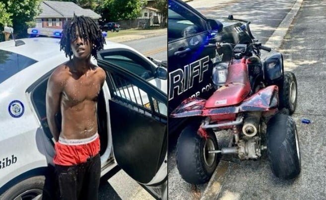 Teen Arrested After High-Speed Four-Wheeler Chase Ends in Crash in Macon