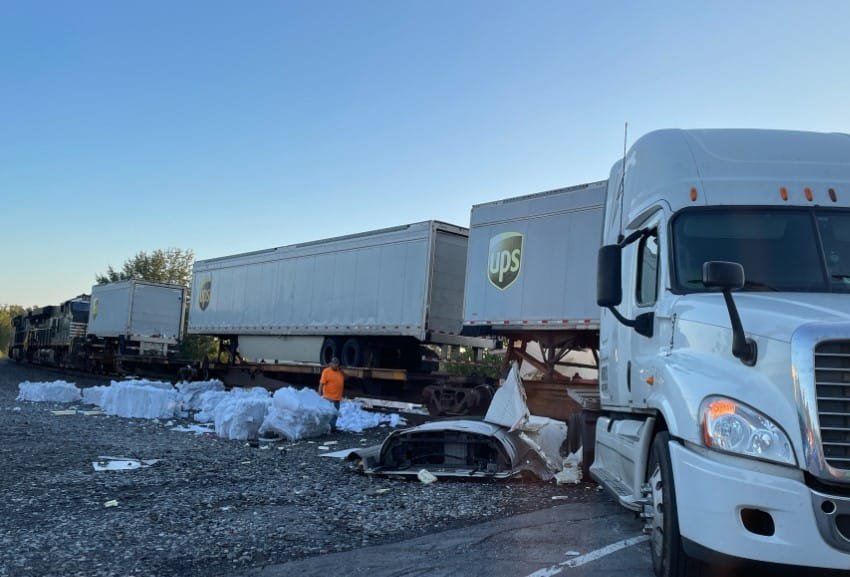 Train Collides with Stuck 18-Wheeler in Dalton