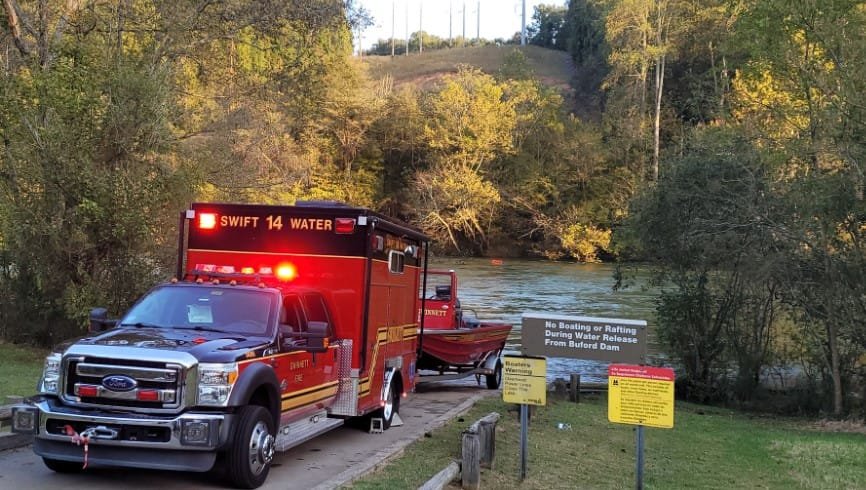 Water Rescue: Gwinnett County Firefighters Save Man Stranded in Chattahoochee River