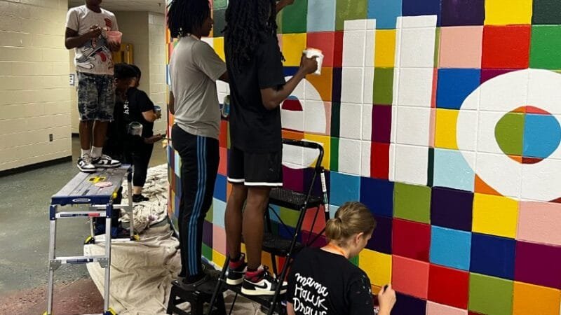 Students Transform Brookdale Resource Center with Colorful Murals