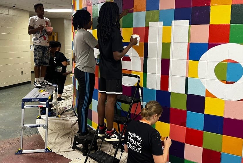 Students Transform Brookdale Resource Center with Colorful Murals