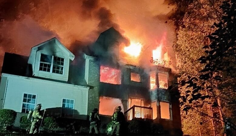 Firefighters Battle House Fire in Snellville, Second Floor Collapses