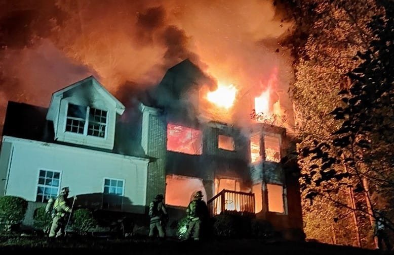 Firefighters Battle House Fire in Snellville, Second Floor Collapses