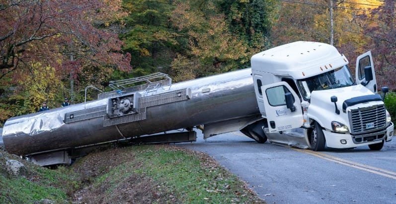 Hazardous Material Incident on Highway 75 North in White County Ends Safely After Tanker Truck Overturns