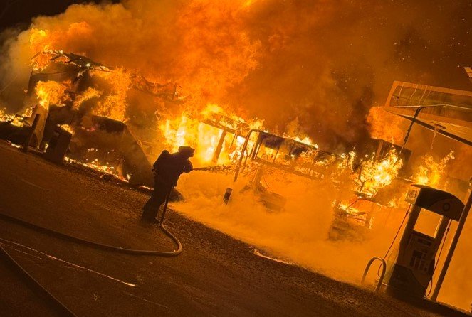 BP Gas Station Destroyed in Early Morning Fire in Taliaferro County