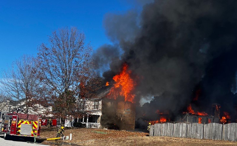 Three Homes Damaged in Grayson Fire on Christmas Eve