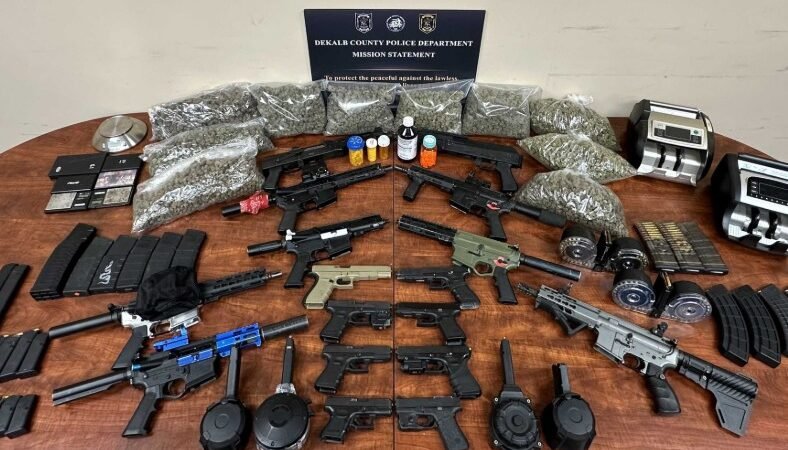 DeKalb County Police Seize 17 Firearms, Drugs in Flint Avenue Narcotics Raid