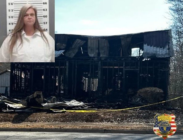 Lavonia Woman Arrested for Arson After Second House Fire at Same Home