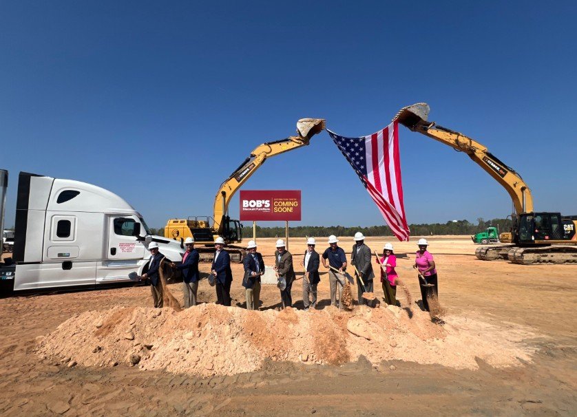 Bob’s Discount Furniture Breaks Ground on  Distribution Center in Macon