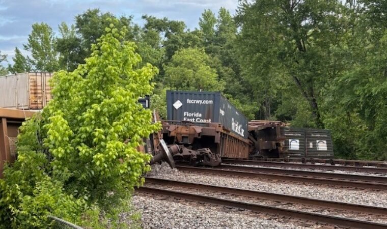 Overturned Semi Causes Train Derailment in Monroe County; Driver Arrested