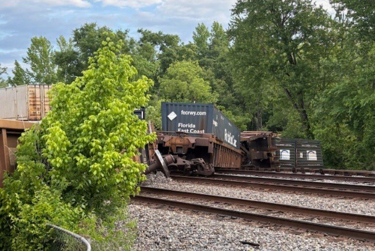Overturned Semi Causes Train Derailment in Monroe County; Driver Arrested