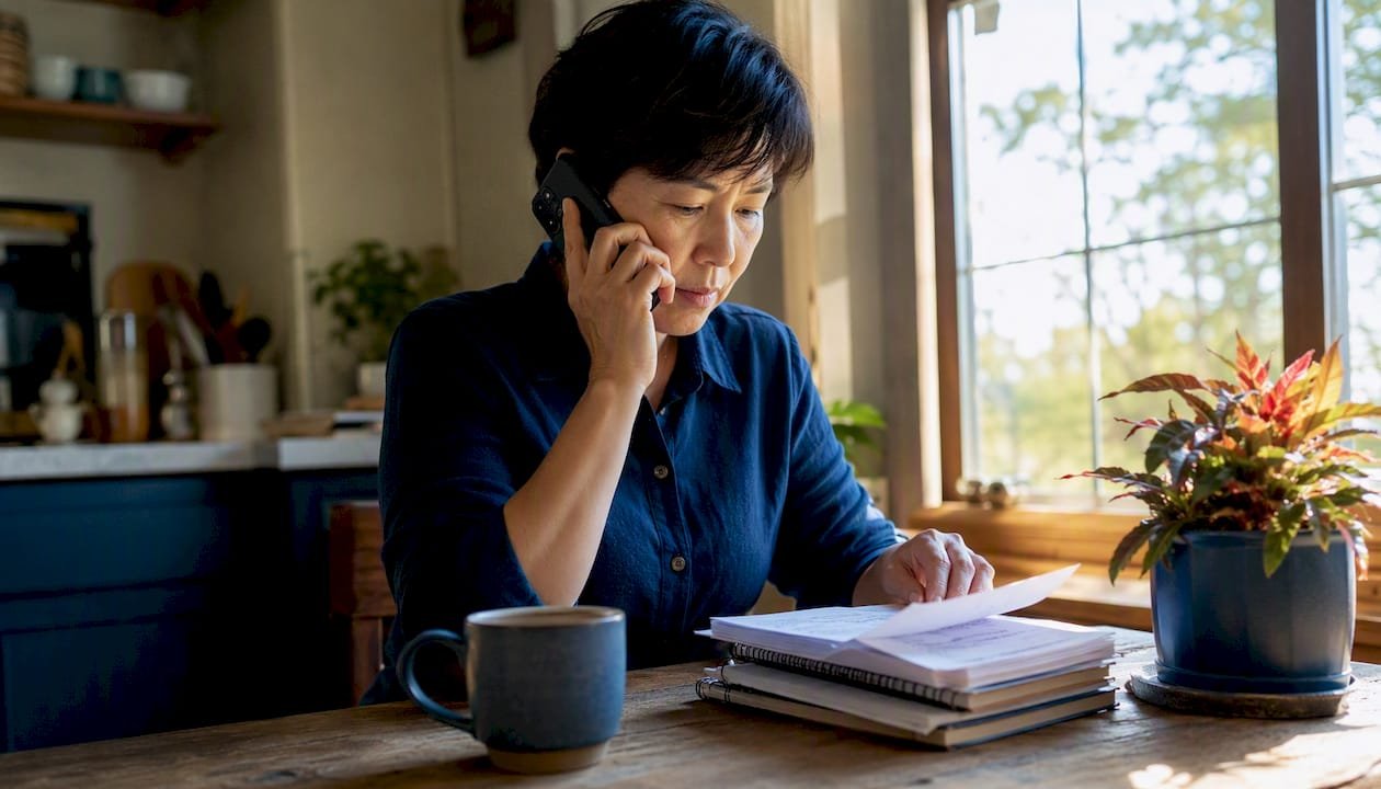 Woman contacting library to start program