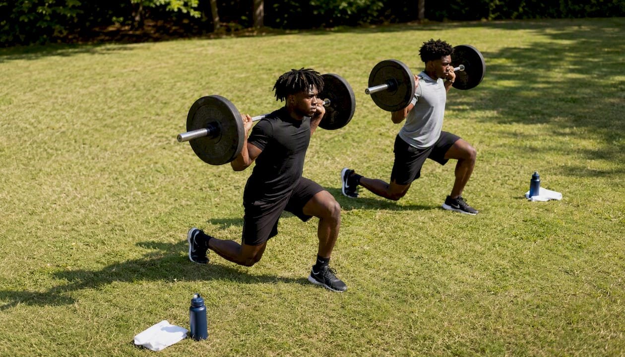 Recruits warming up in strength conditioning